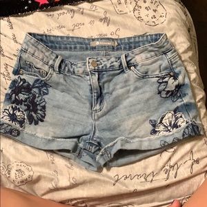 Blue denim flower shirts